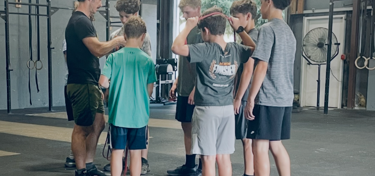 CrossFit Teens class huddle